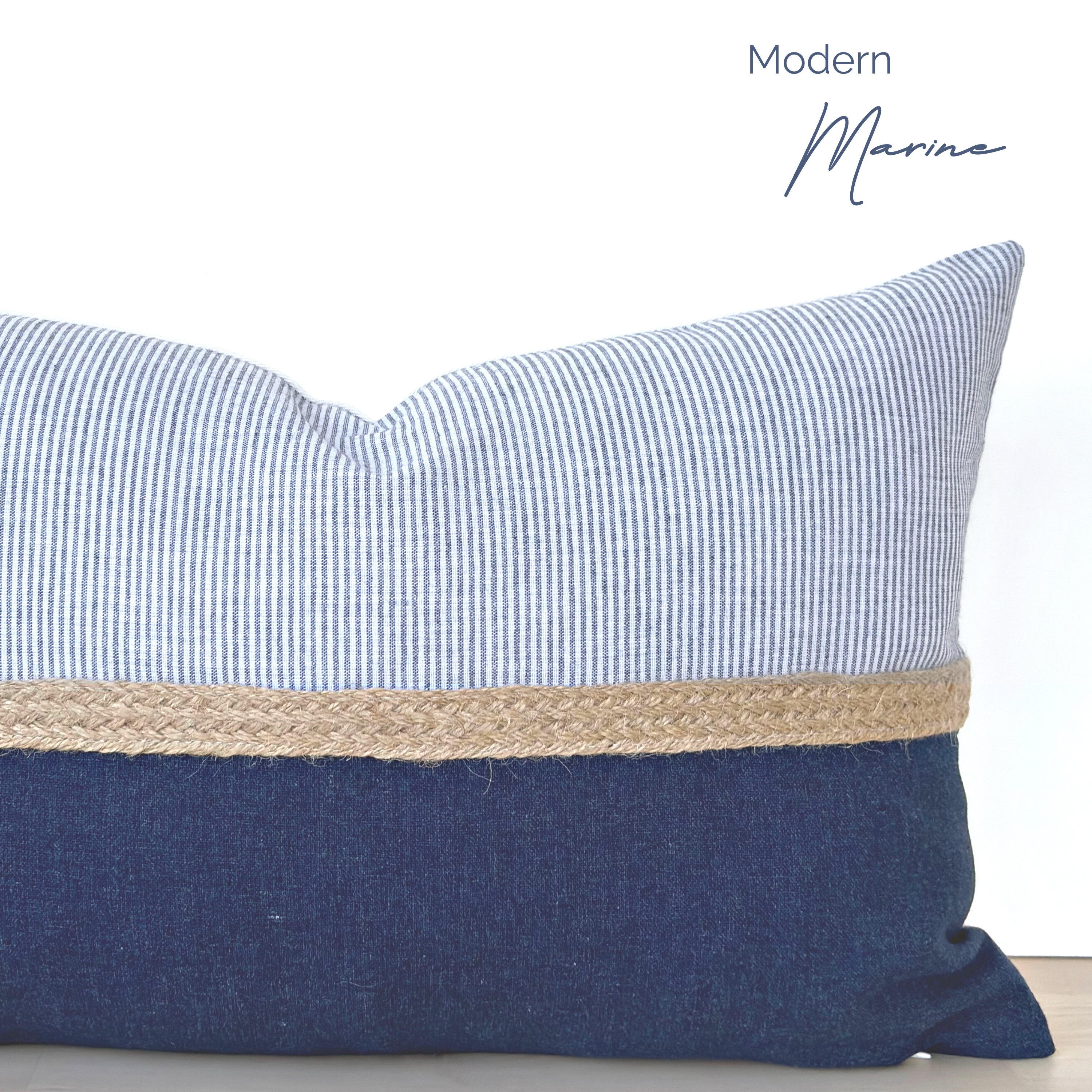 Stunning Coastal Textured Throw Pillow Cover Design image