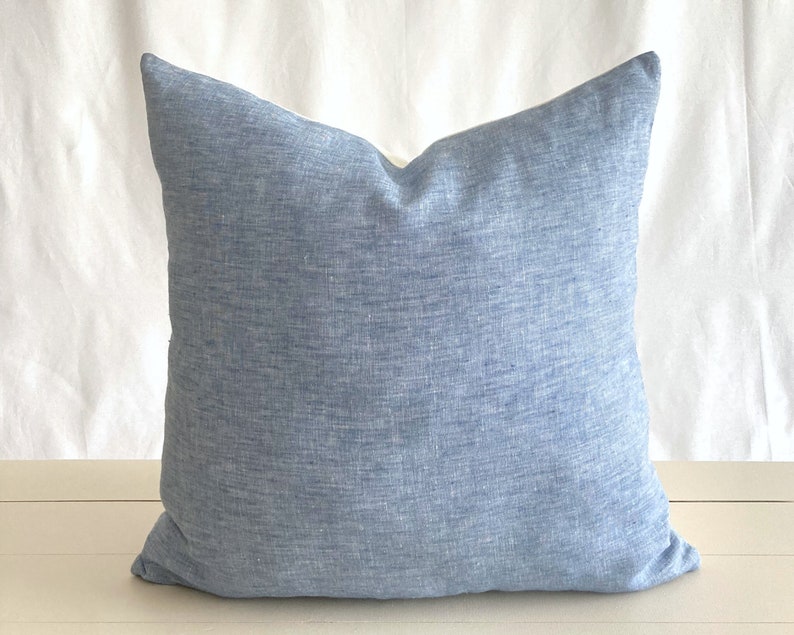 Blue Bed Pillow Cover Set Coastal Pillowcase Set for Bed Etsy
