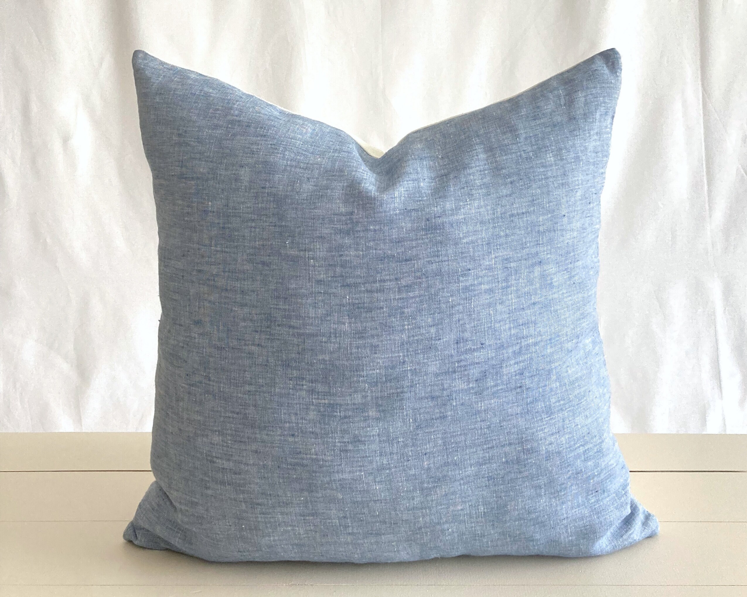 Blue Bed Pillow Cover Set Coastal Pillowcase Set for Bed Etsy