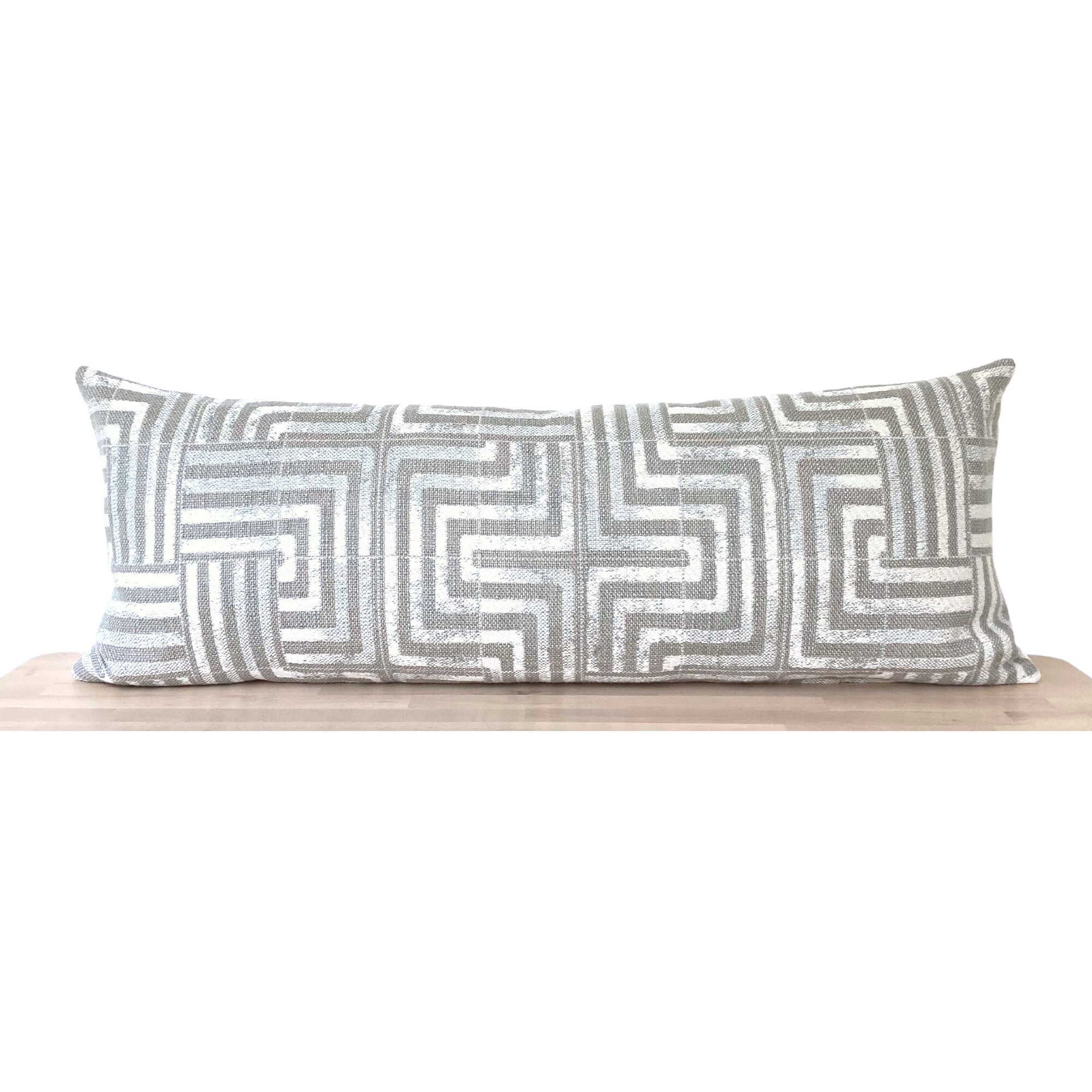 Textured Long Lumbar Pillow Cover Neutral Long Throw Pillow Etsy
