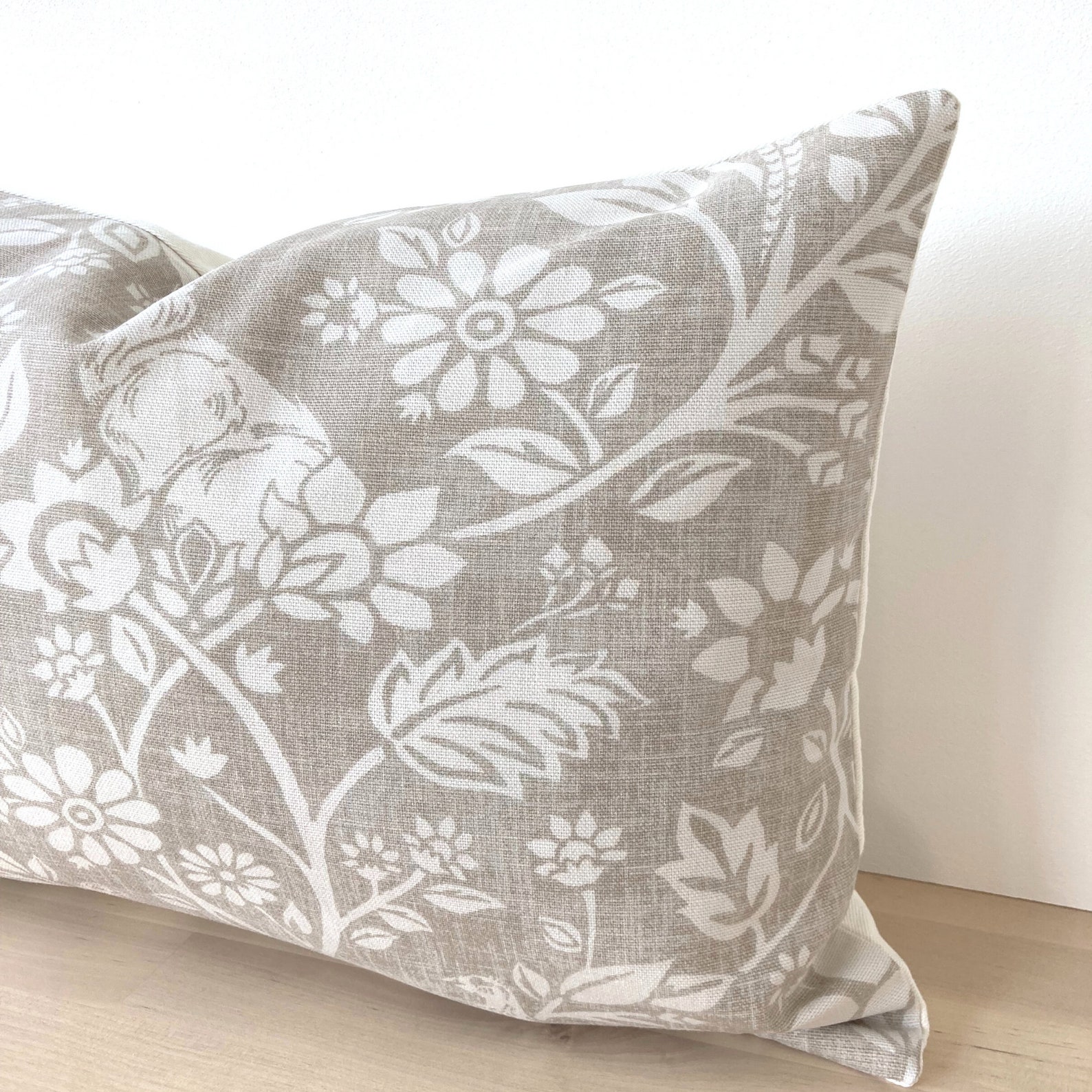 Blue Neutral Pillow Cover Set Natural Linen Throw Etsy