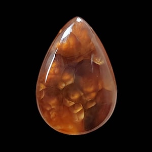 3.8 Carat Of Natural Mexican Fire Agate Loose Gemstone For Jewelry Making Fire Agate Cabs ,Cabochon.F-194