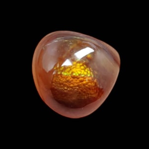 2.8 Carat Of Natural Mexican Fire Agate Loose Gemstone For Jewelry Making Fire Agate Cabs ,Cabochon.F-165