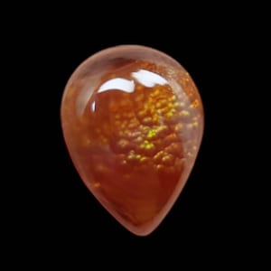 2 Carat Of Natural Mexican Fire Agate Loose Gemstone For Jewelry Making Fire Agate Cabs ,Cabochon.F-170