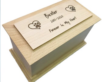 Wooden Pet Cremation Urn, Memorial Casket**Small/Medium/Large/X Large sizes /XX Large sizes* * For Ashes