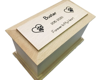 Wooden Pet Cremation Urn, Memorial Casket**Small/Medium/Large/X Large/XX Large sizes* * For Ashes