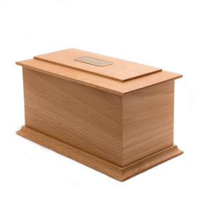Wooden Pet Cremation Urn, Memorial Casket**Medium Size Dog**Up to 20kg Pet, For Ashes