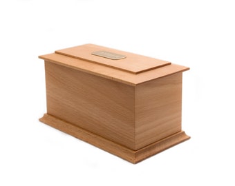 Wooden Pet Cremation Urn, Memorial Casket** Large Size Dog **Up to 50kg Pet, For Ashes