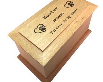 Wooden Pet Cremation Urn, Memorial Casket**Small/Medium/Large/X Large sizes/XX Large sizes* * For Ashes