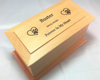 Wooden Pet Cremation Urn, Memorial Casket**Small/Medium/Large/X Large sizes/XX Large sizes * * For Ashes