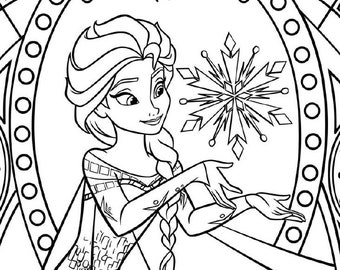 elsa coloring book etsy singapore