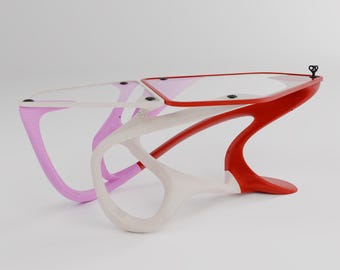 Customizable 3D-Printed Coffee Table - Eco-Friendly, Modular, & Color-Personalizable in Biodegradable PLA (Color template B)