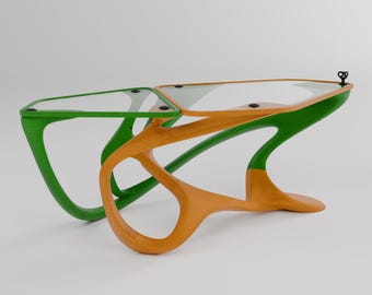 Customizable 3D-Printed Coffee Table - Eco-Friendly, Modular, & Color-Personalizable in Biodegradable PLA (Color template C)