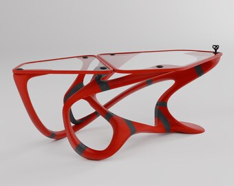Customizable 3D-Printed Coffee Table - Eco-Friendly, Modular, & Color-Personalizable in Biodegradable PLA (Color template A)