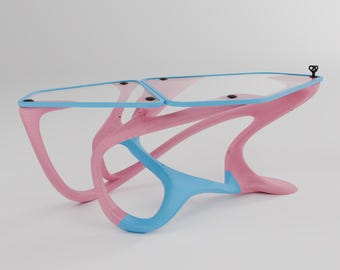 Customizable 3D-Printed Coffee Table - Eco-Friendly, Modular, & Color-Personalizable in Biodegradable PLA (Color template D)