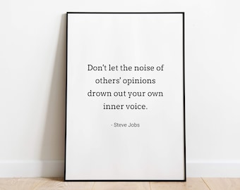 Steve Jobs Quote Print: Inspirational Wall Art (Digital Download)