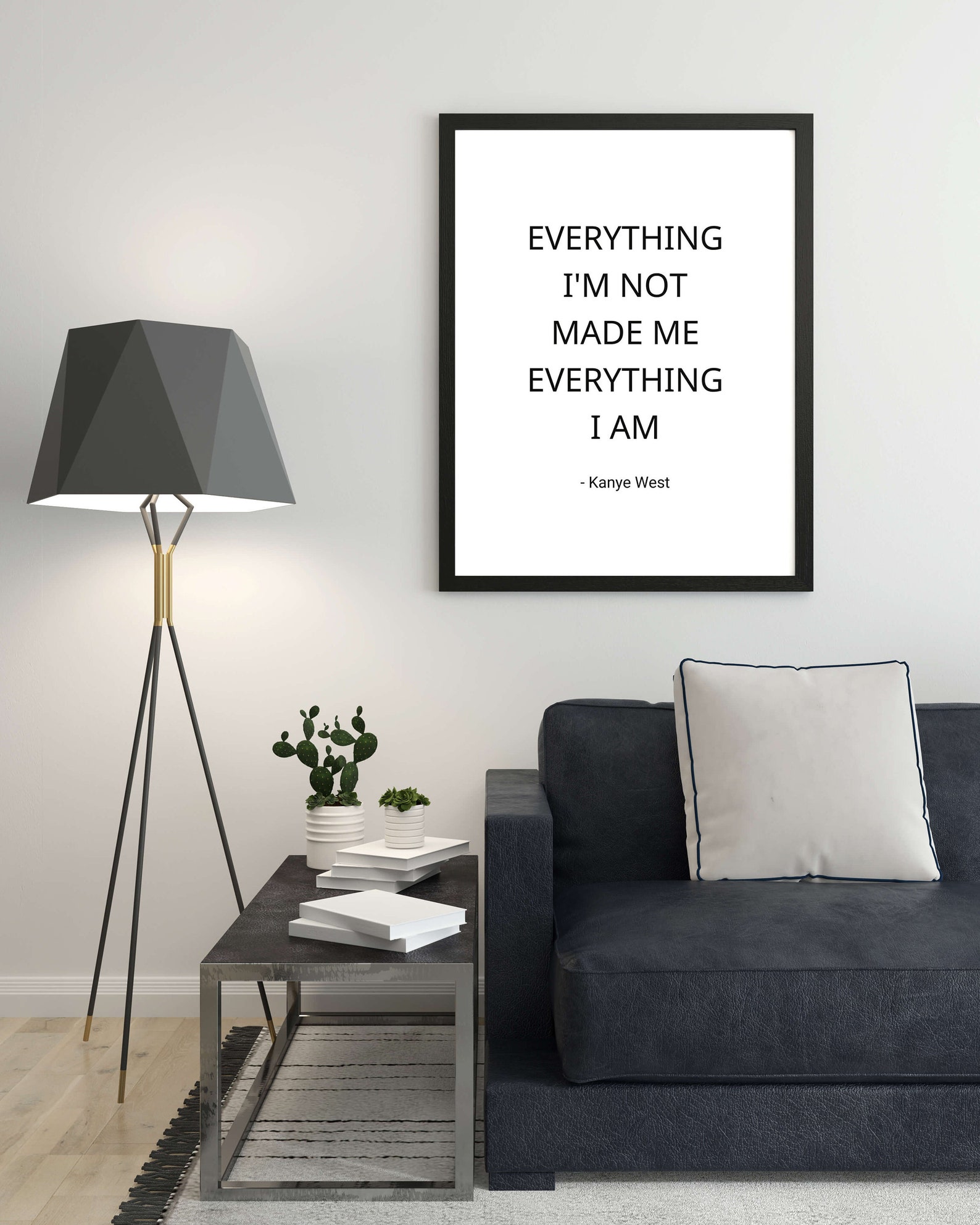 Kanye West Poster Quote | Rap Hip Hop Song Lyrics | Everything I'm Not ...