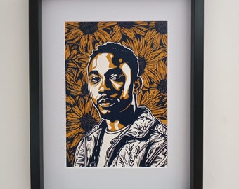 Good Kid, Mad City / Kendrick Lamar / Hiphop / Handgemaakt / Portret / Muurkunst