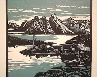 Schemering op Lofoten-eilanden / Noorwegen / Landschappen