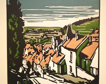 Gezicht op het dorp Montresor / Loire-vallei / Frankrijk / Landschappen / Limited Edition
