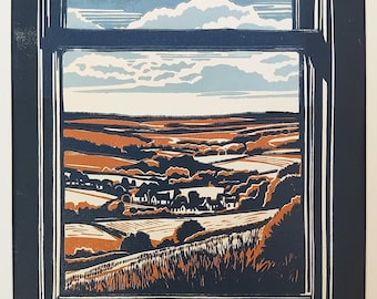 A Room With A View / Engeland / South Downs / Handgedrukt / Kunstenaarsprint
