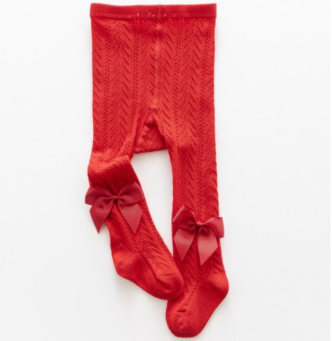 Christmas Toddler Tights Red Baby Tights White Toddler Etsy