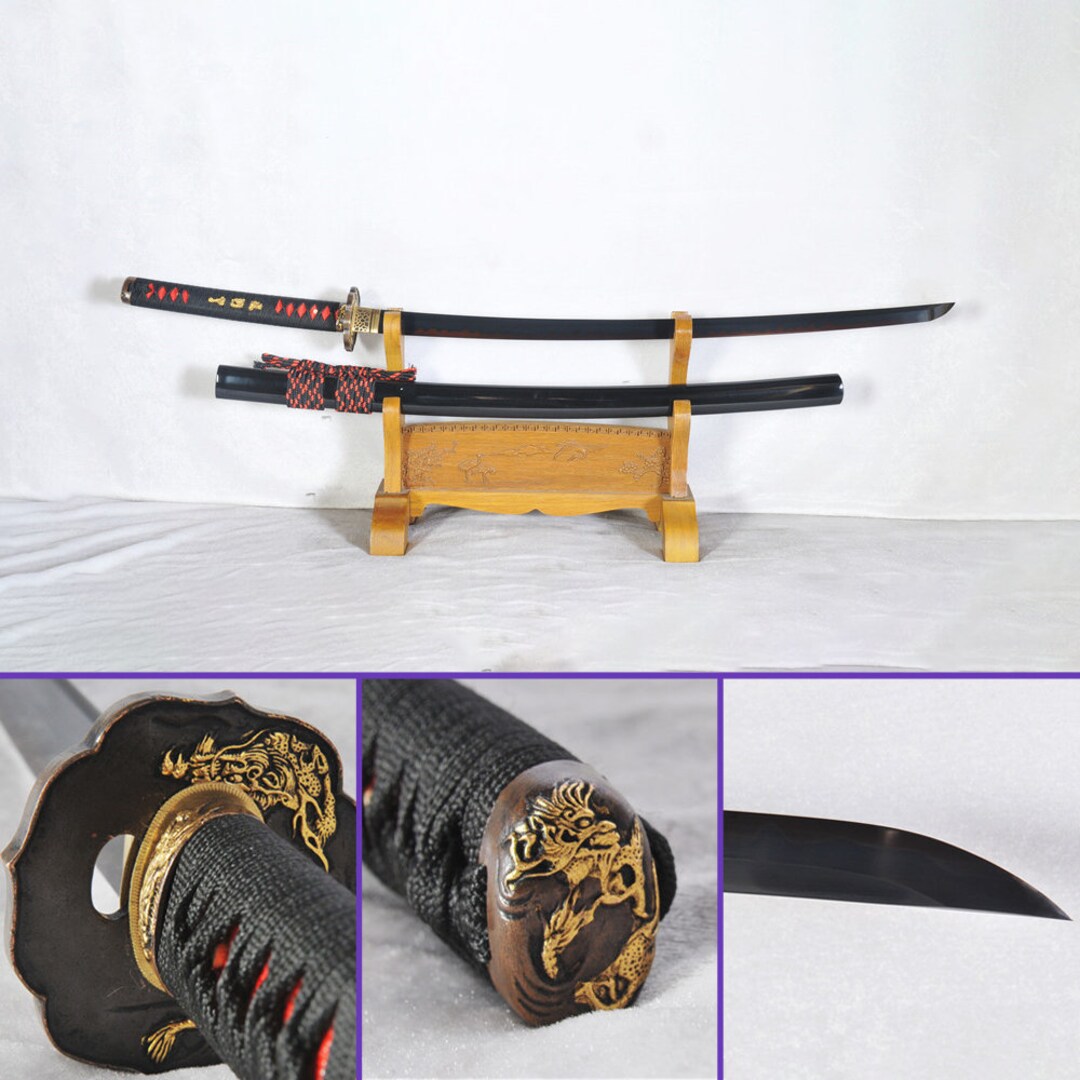 Katana T10 Steel Blade Clay Tempered Samurai Japanese Real