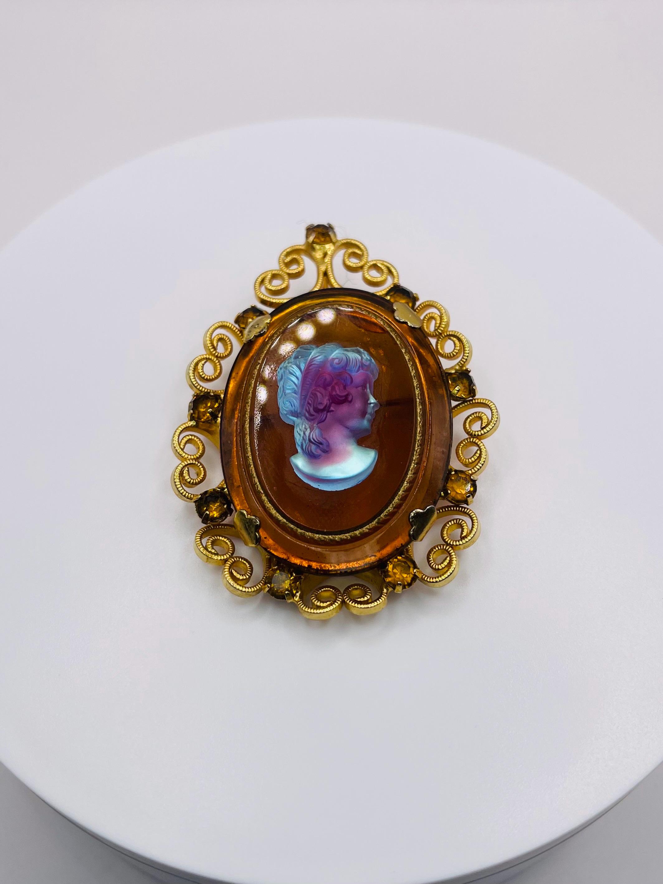 Saphiret brooch - Etsy 日本