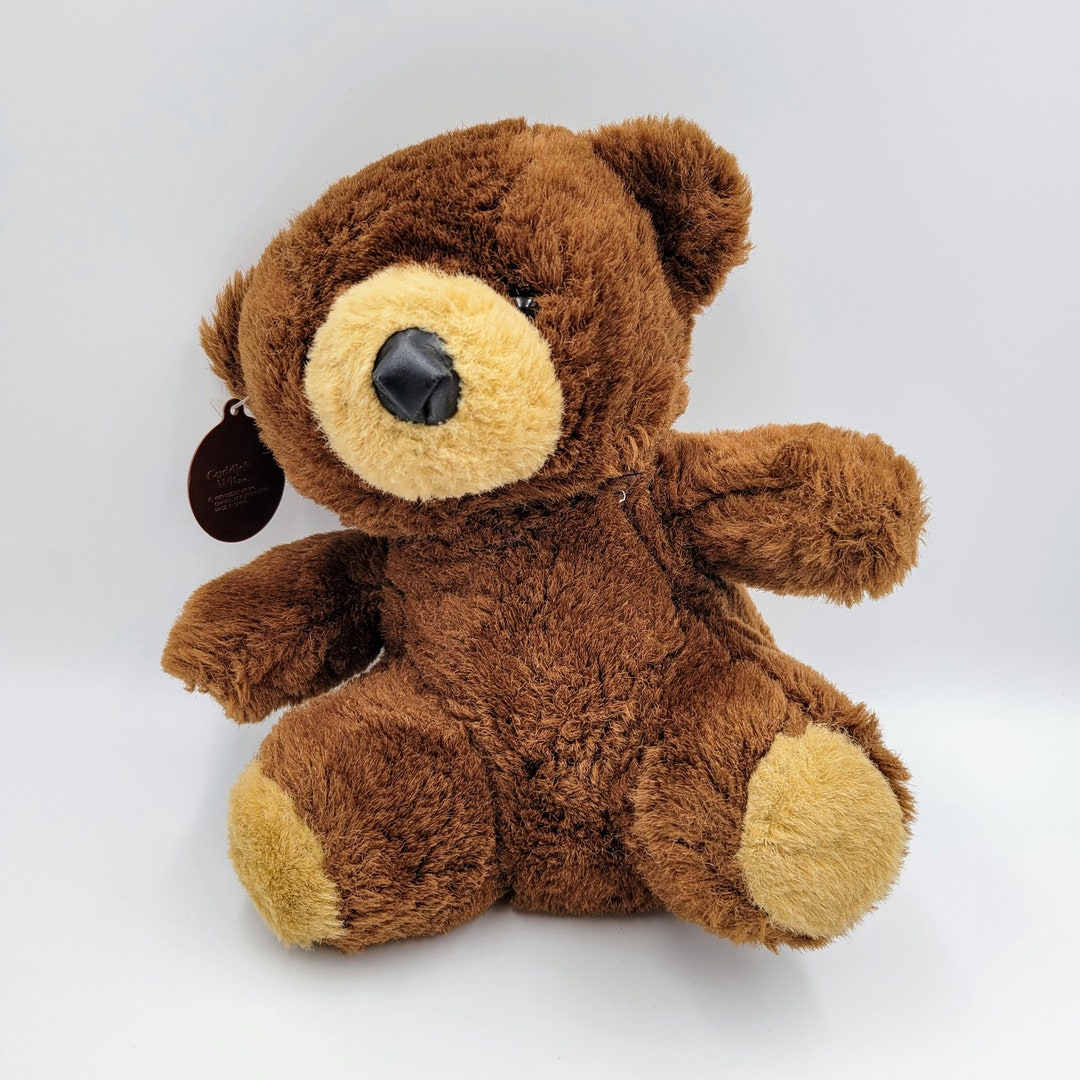 Vintage Cuddle Wit Teddy Bear Brown 1989 Stuffed Animal Plush Toy Read ...