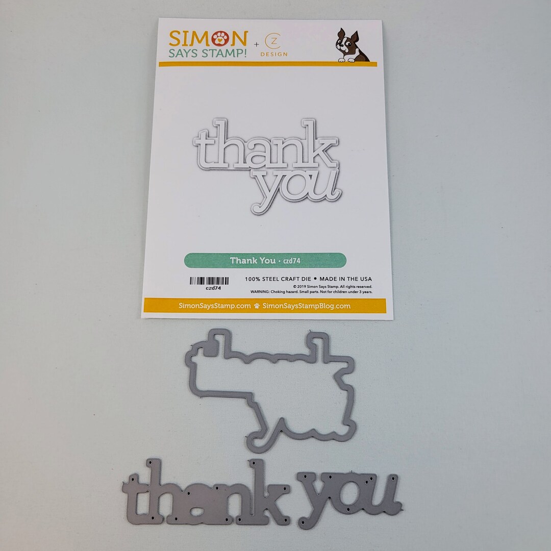Simon Says Stamp Thank You Wafer Die Set CZ Design Paper - Etsy