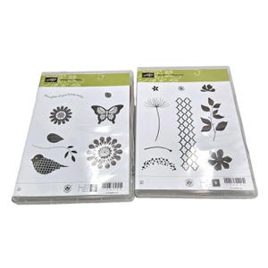 Stampin' Up ! Lot de tampons autocollants Silhouettes estivales Artisanat à pois
