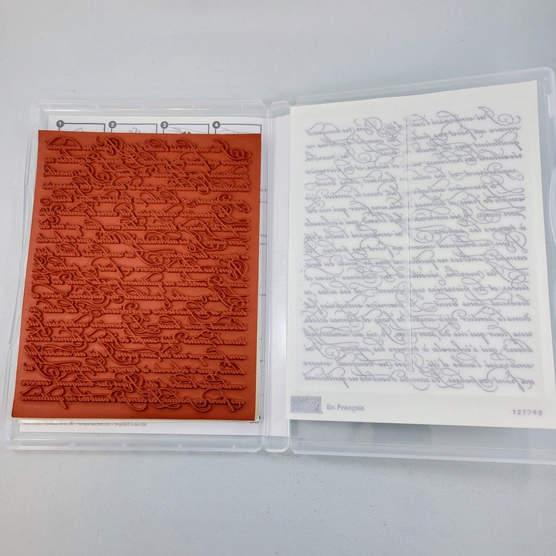 Stampin Up En Francais Background Stamp Set Cling Rubber Etsy