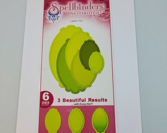 Spellbinders Nestabilities Etichette Dieci fustellati in metallo Set di 6 letti