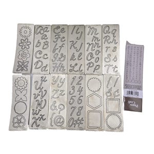 Ensemble de 12 matrices de découpe alphabet harmonie Cuttlebug, fabrication de cartes pour scrapbooking Provo Craft