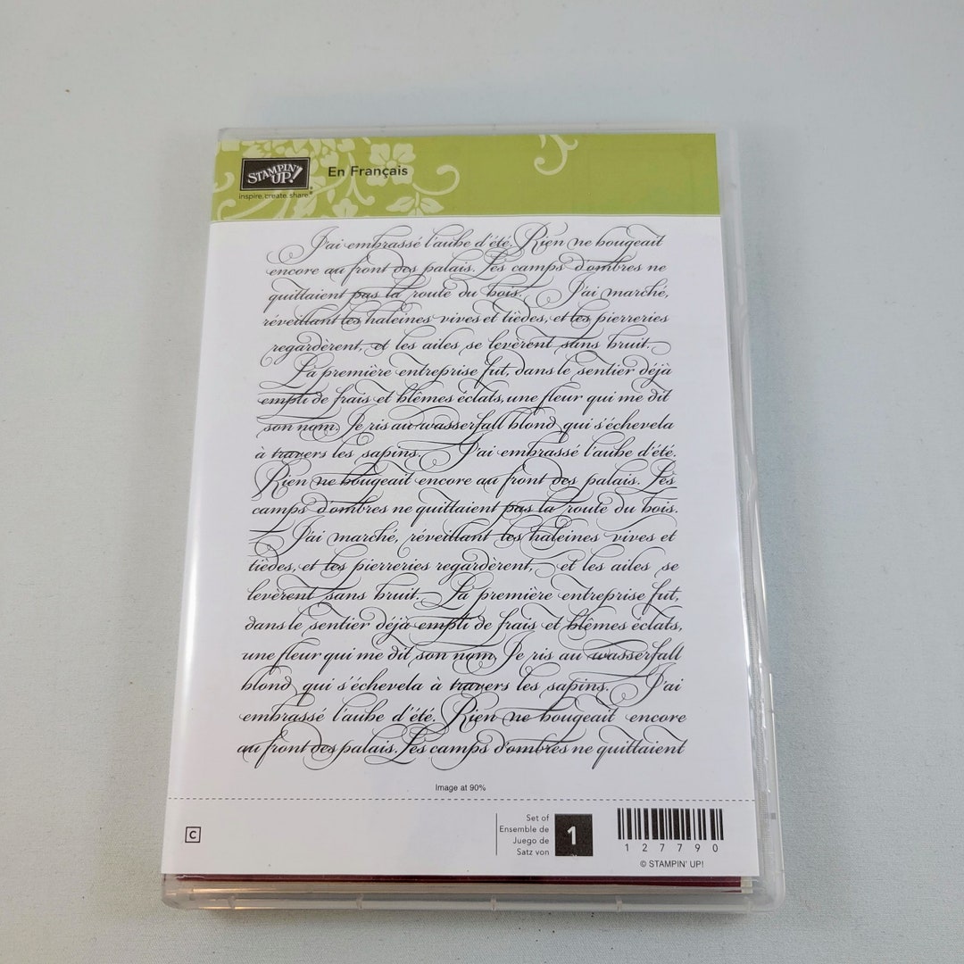 Stampin Up En Francais Background Stamp Set Cling Rubber Etsy