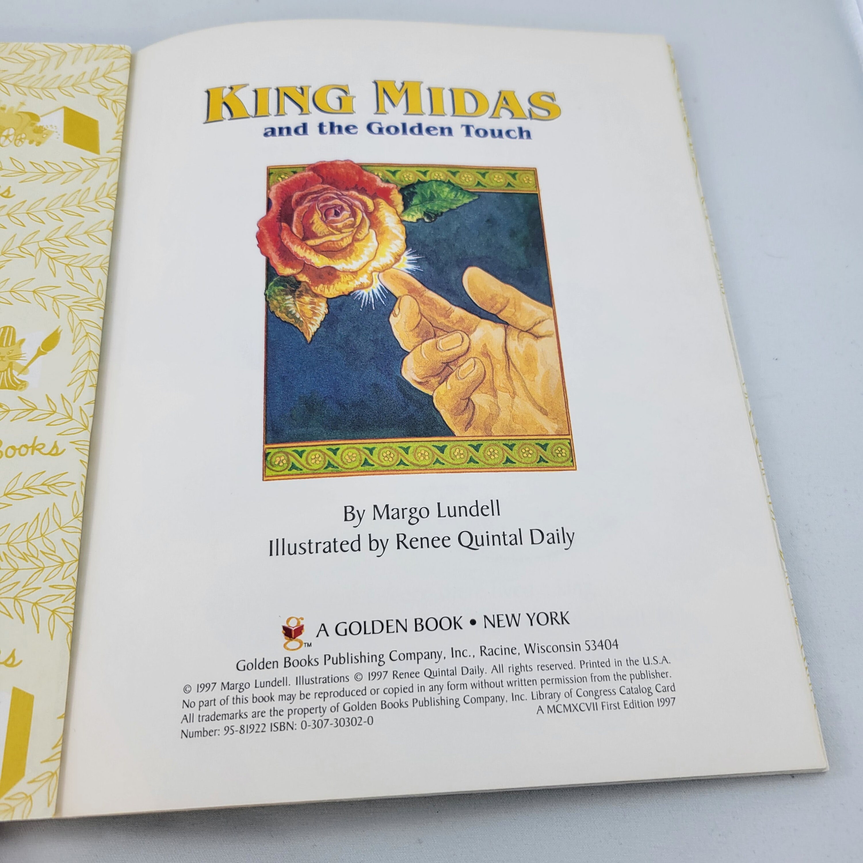 A Little Golden Book King Midas And The Golden Touch Margo Lundell 1997 1st  Ed 9780307303028