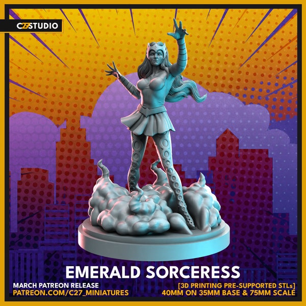 Emerald Sorceress aka Enchantress de c27 avec base 35mm