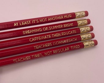 The Teacher Pencil Set | End of School gift | Teacher Pencil Gift | Funny Teacher Gift | Unique Teacher Gift | teacher appreciation gift