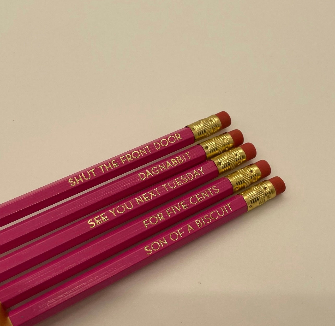 Petty, Petty Bitch Pencil Set in Lilac | Set of 5 Funny Sweary Profanity  Pencils