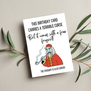 Simpsons Birthday Card | Treehouse of Horror Simpsons Card | Frogurt is Cursed Simpsons | Halloween Simpsons | Cursed Fro-gurt