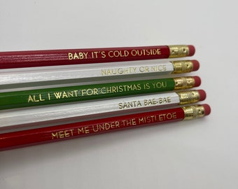 The Christmas Love Pencil Set | boyfriend stocking stuffer | Christmas lovers | romantic Christmas | Last Christmas | Girlfriend stocking