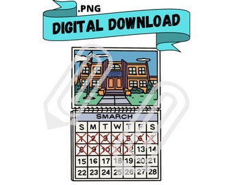 Simpsons PNG Homer Smarch Calendar | Simpsons digital png | Lousy Smarch Weather PNG | Simpsons digital drawing