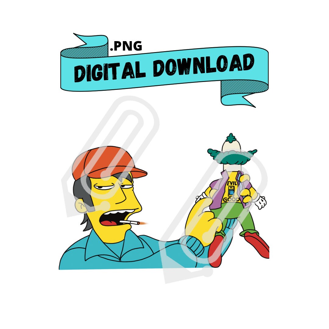 Simpsons PNG Evil Krusty Doll Treehouse of Horror Simpsons Etsy