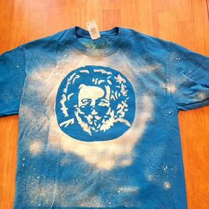 Saphire Blue Bleached Dyed Tshirt