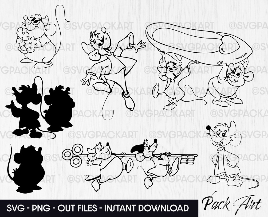 Cinderella Jaq and Gus Gus Svg Shoe Files for Cricut and - Etsy