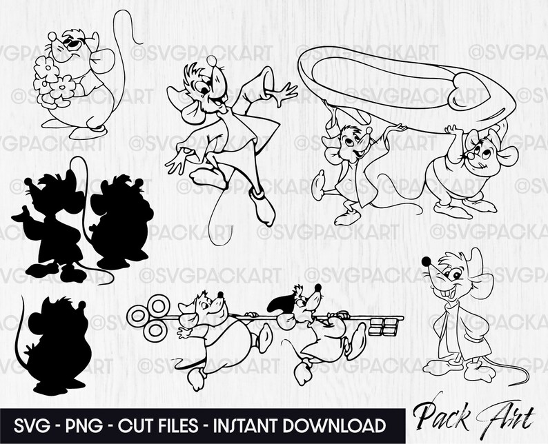 Cinderella Jaq and Gus Gus Svg, Shoe Files for Cricut and Silhouette ...