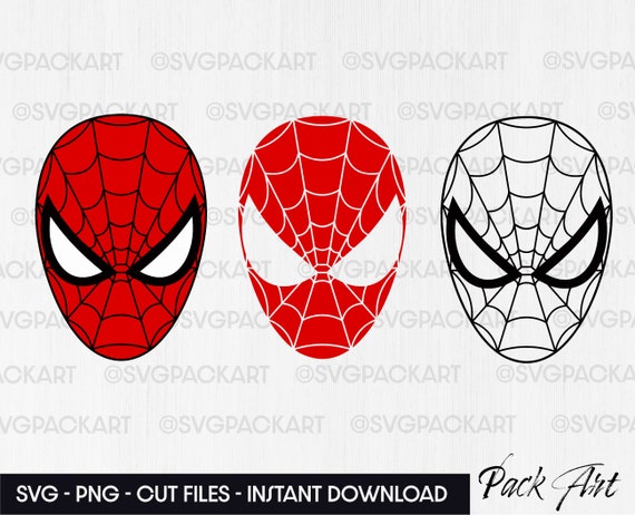 Spiderman Svg Mask Shirt Clipart Head Layered Files for - Etsy