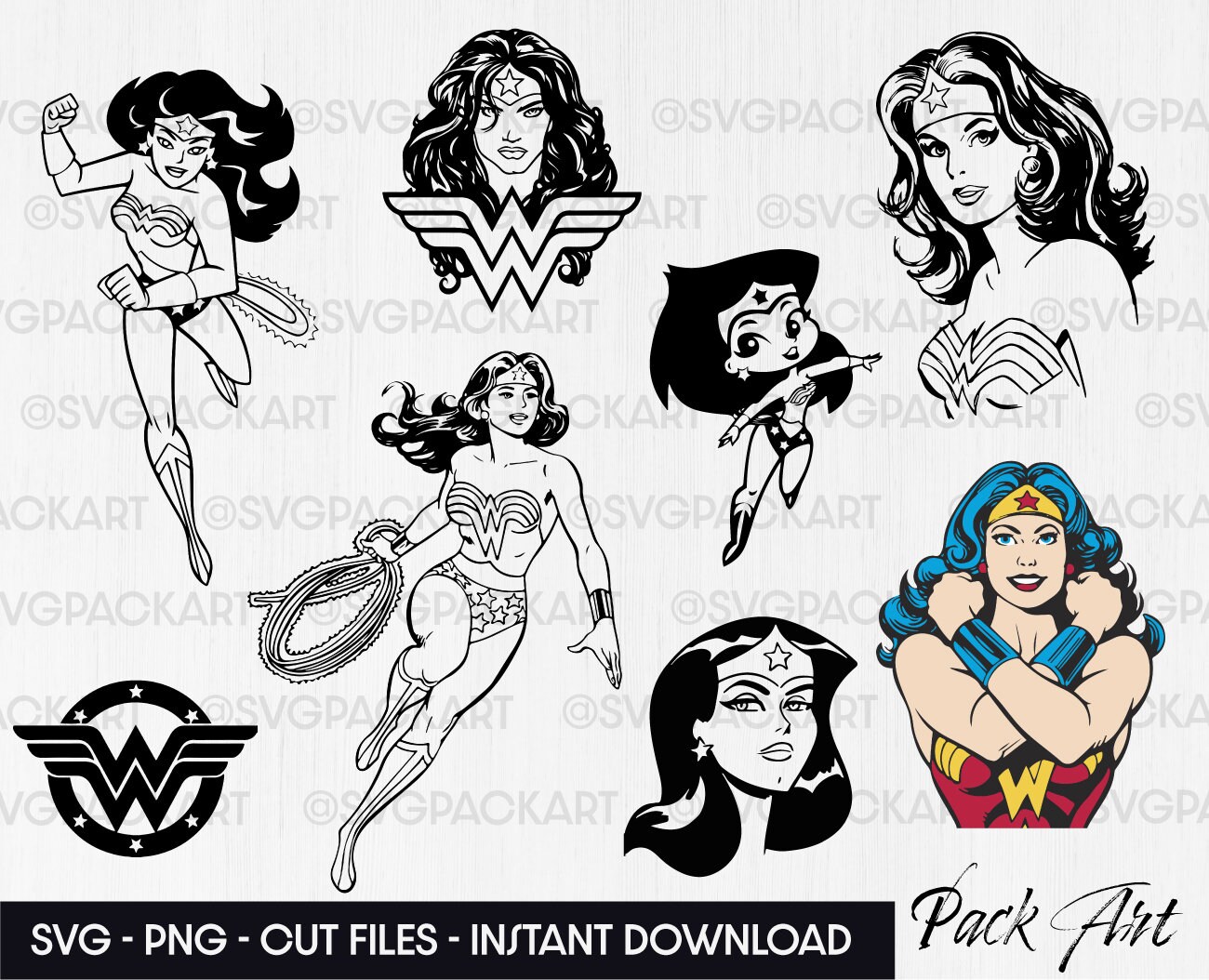 Wonder Woman Svg, Superhero Strong Bundle Svg Shirt, Files for Cricut
