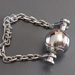 Auth. Hermes Vintage Tennisball Taschenanhänger Schlüsselanhänger in Sterling Silber