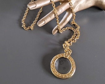 Chanel Magnifying Glass Loupe Pendant Necklace, Box!